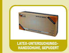 Latex-Untersuchungshandschuhe, gepudert