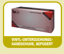 Vinyl-Untersuchungshandschuhe, gepudert 