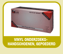 Vinyl onderzoekshandschoenen, gepoederd