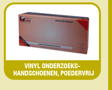 Vinyl onderzoekshandschoenen, poedervrij